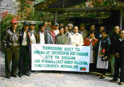 Participants of Meghalaya on exposure visit to Sikkim